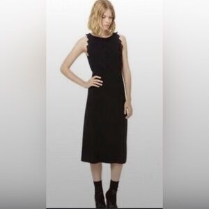 WILFRED Sz 6 Isidore Dress Lace Trimmed Keyhole Back In Blue Melancholy NEW